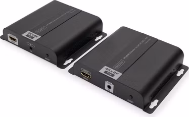 DIGITUS Sada 4K HDMI Extender přes IP / CAT 5, 6 (120 m), kompletní napájení PoE, UHD 4K/30 Hz