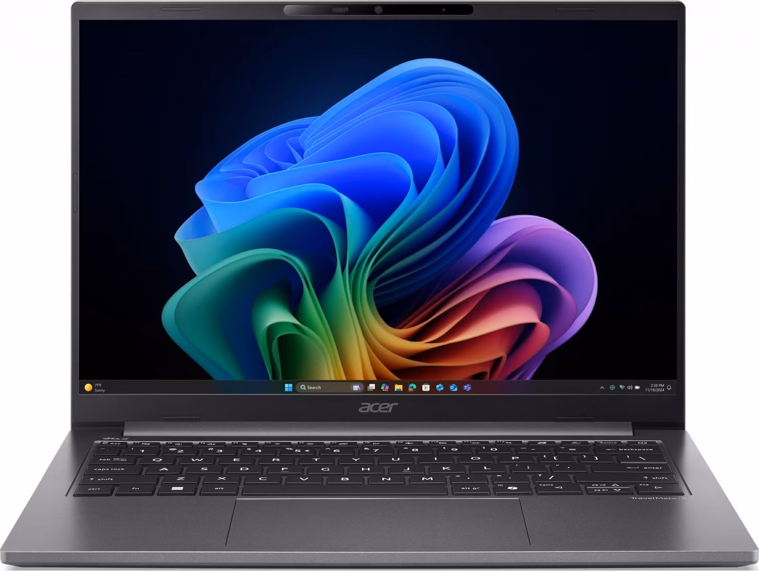 Acer TravelMate X4 14 AI (TMX414-51-TCO-53ZR) Copilot+ PC Core Ultra 5 226V/16GB/1T SSD/14"WUXGA/firemní notebook/Win11 PRO šedá