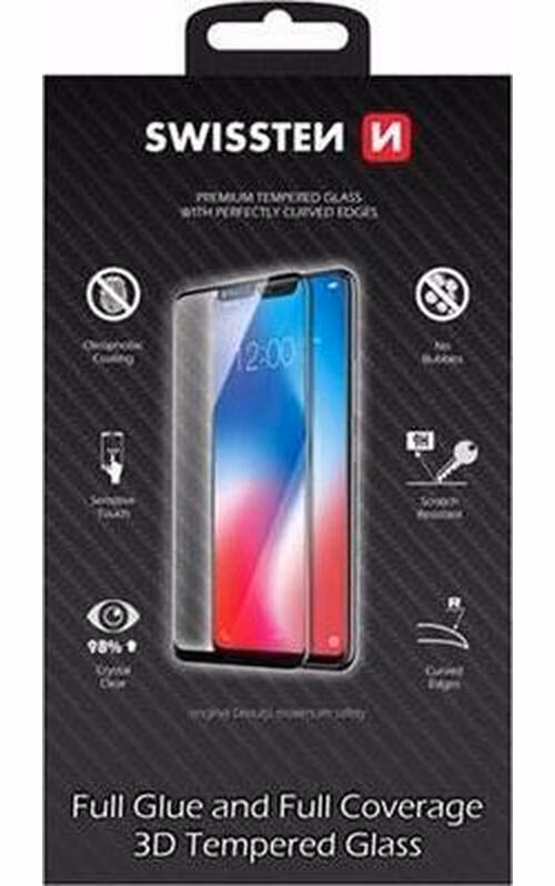 SWISSTEN OCHRANNÉ SKLO ULTRA DURABLE 3D APPLE IPHONE X/XS ČERNÉ