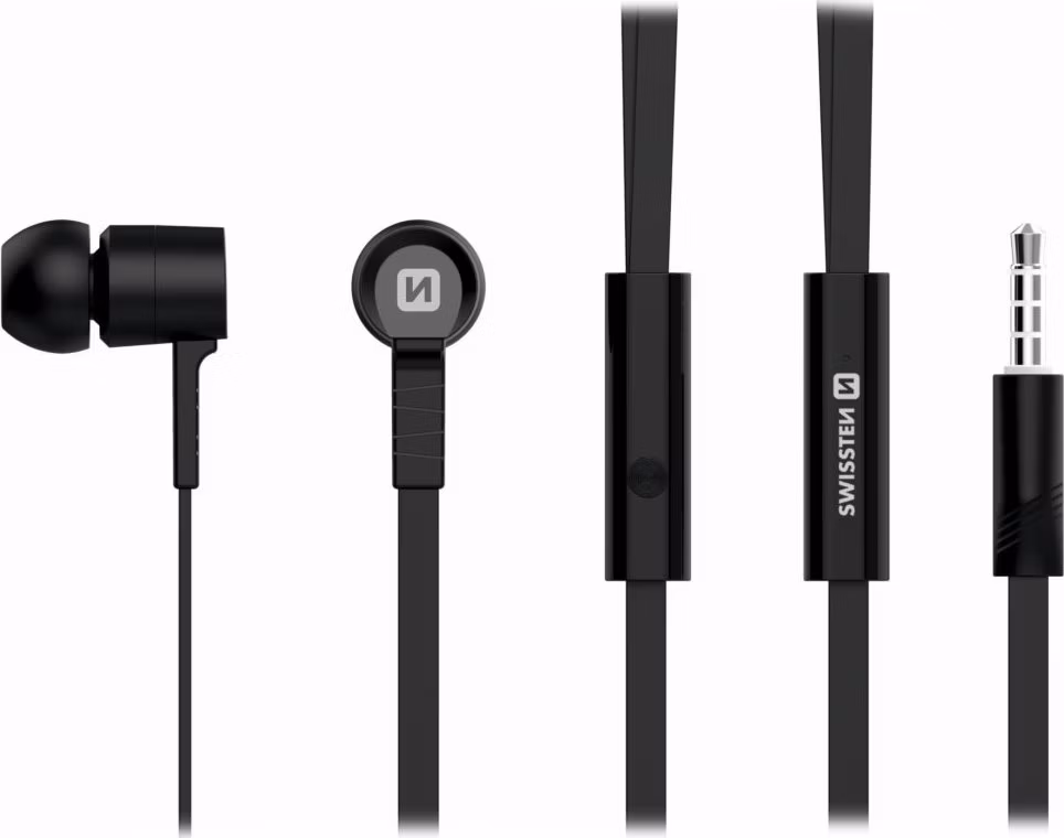 SWISSTEN SLUCHÁTKA EARBUDS RAINBOW YS-D2 ČERNÉ