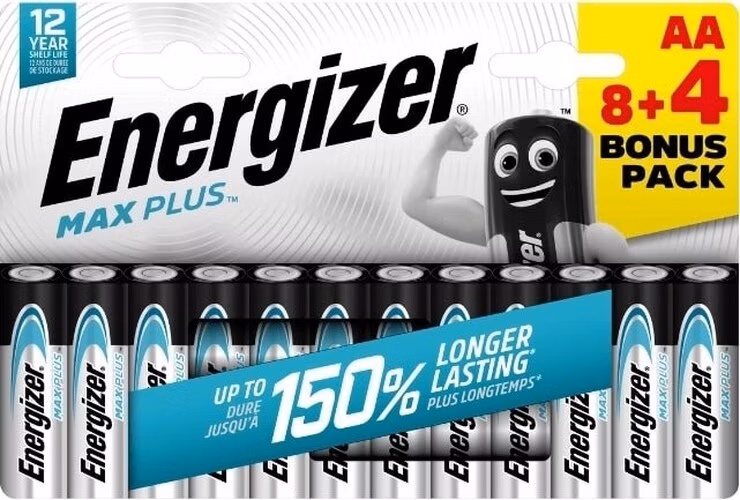 Energizer LR6/12 Max Plus AA 8+4 zdarma
