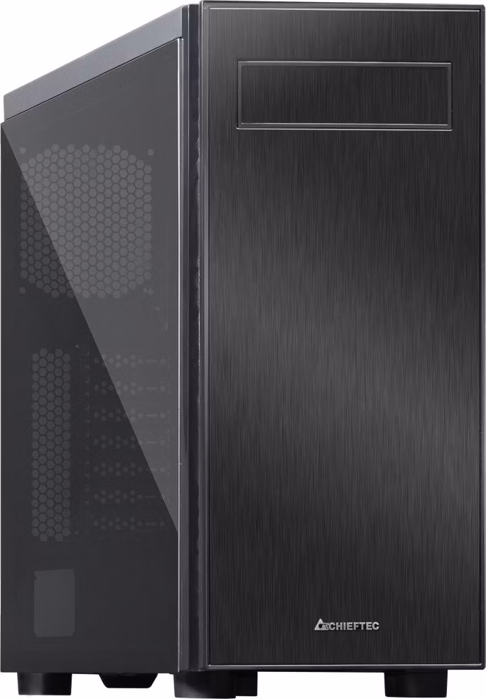 CHIEFTEC MidT Hawk AL-02B-OP / 2x USB 3.0/ 1x USB 2.0/ bez zdroje/ prosklená bočnice / černý