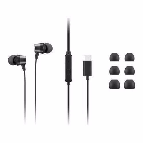 Lenovo sluchátka USB-C Wired In-Ear Headphones (with control box)