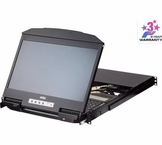 4-Port USB HDMI Multi-View Dual Rail WideScreen LCD KVM Switch