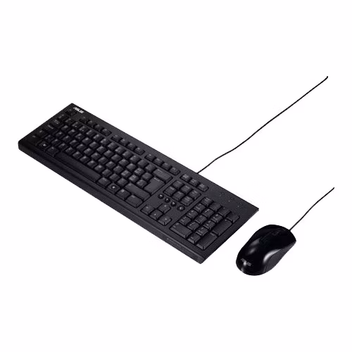 ASUS U2000 Copilot version - drôtová klávesnica a myš, čierna, CZ/SK