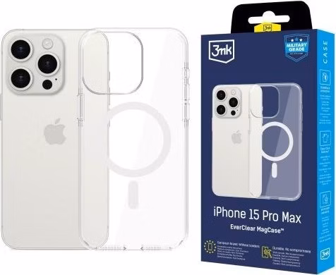 3mk ochranný kryt EverClear Magcase pro Apple iPhone 15 Pro Max