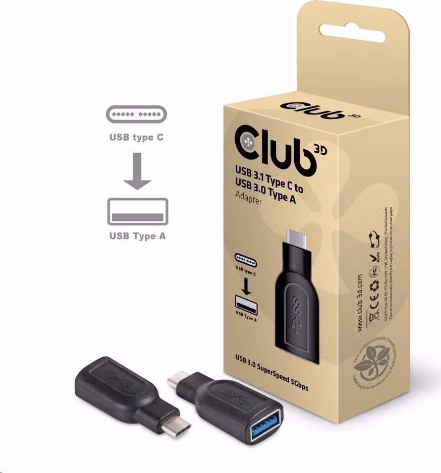 Club3D Redukcia USB 3.1 Type-C na USB 3.0 Typ A (M/Ž)
