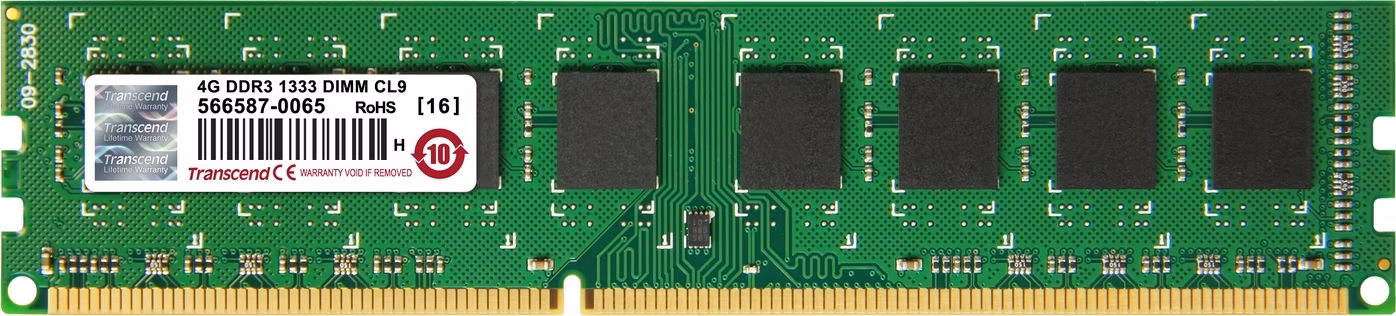 Transcend paměť 4GB DDR3 1333 U-DIMM (JetRam) 2Rx8 CL9