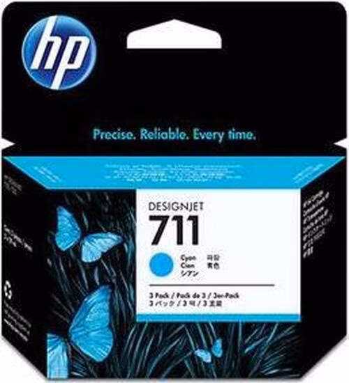 HP náplň č. 711 azúrová, 29 ml - 3 ks v balení