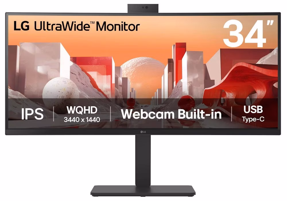 POŠKOZENÝ OBAL - LG monitor 34BA85QE IPS 34"  QHD zakřivený /3440x1440 /21:9/300 cd/m2/5ms/HDMI/DP/USB-C/60Hz/HDR10/ OnScreen ...