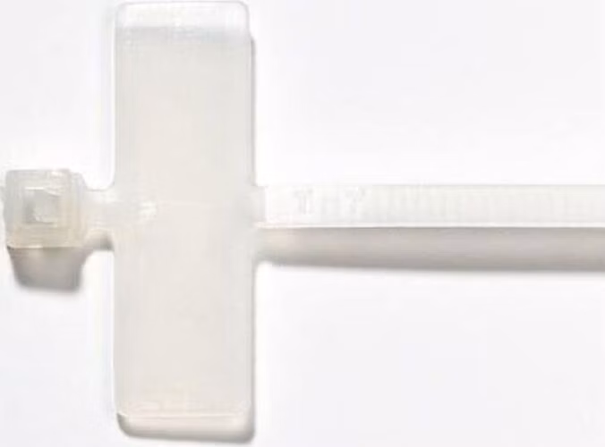 Sťahovací pásik s popisovateľným štítkom 2,4x103mm, biely, 100ks