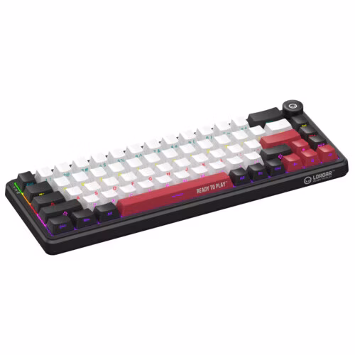 Lorgar KBA41MBK, mechanická herná klávesnica, 66 klávesov, Toxic Purple Switch, Hot-Swap, RGB, USB-C