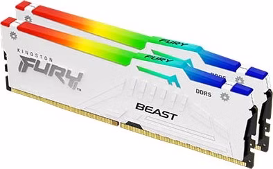 KINGSTON FURY Beast White RGB XMP 32GB DDR5 5600MT/s / CL40 / DIMM / Kit 2x 16GB