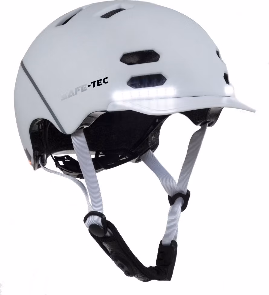 SAFE-TEC Chytrá Bluetooth helma/ SK8 White L
