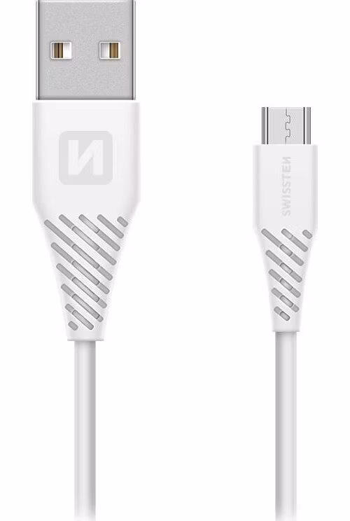 Swissten Datový Kabel Usb / Micro Usb 1,5 M Bílý (6,5Mm)