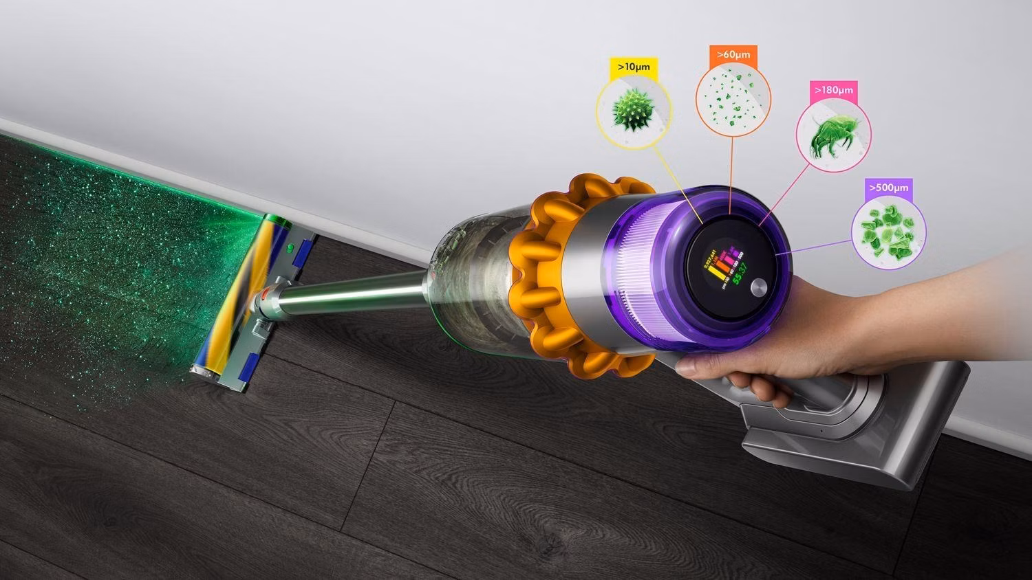 BAZAR - Dyson V15 Detect Fluffy 2023 tyčový vysavač - Po opravě (Komplet)