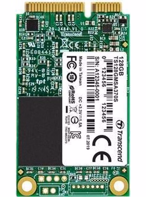 TRANSCEND MSA370S 128GB SSD disk mSATA, SATA III 6Gb/s (MLC), 530MB/s R, 200MB/s W