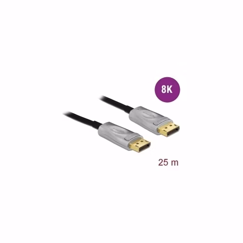 Delock Aktivní optický kabel DisplayPort 1.4 8K 25 m