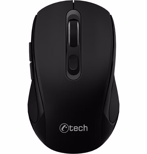 C-TECH myš Dual mode WLM-12BK, bezdrátová, 1600DPI, 6 tlačítek, černá, USB nano receiver