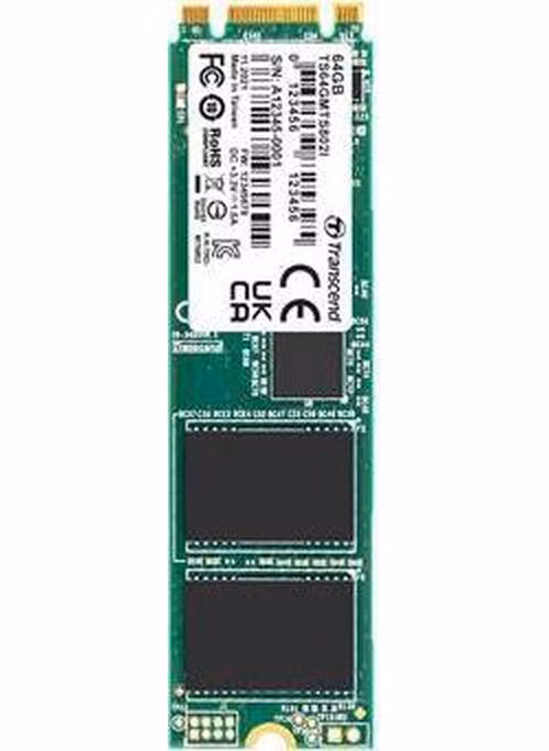 TRANSCEND MTS802I 64GB Industrial SSD disk M.2 2280 SATA III 6Gb/s B+M Key (MLC), 530MB/s R, 460MB/s W
