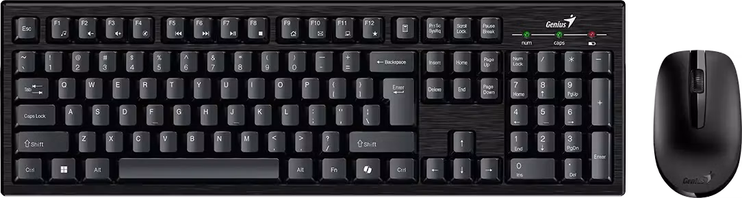 Genius KM-8101, Set klávesnice a myši, bezdrátový, CZ+SK layout, 2,4GHz, mini USB přijímač, Copilot klávesa, černý