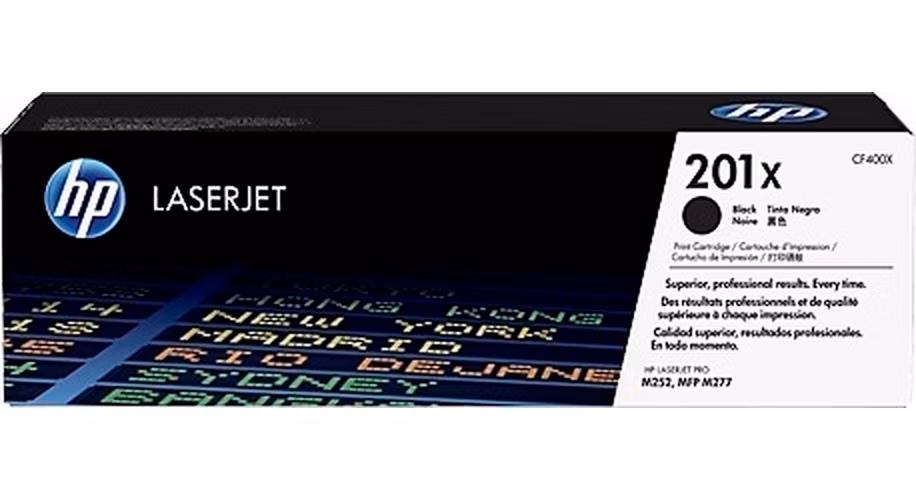 HP 201X High Capacity Black LJ Toner Cartridge, CF400X (2,800 pages)