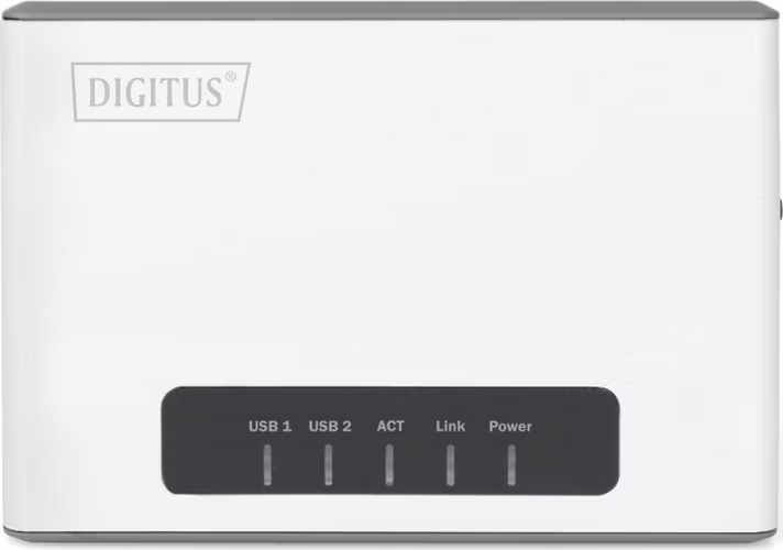 DIGITUS 2portový bezdrátový multifunkční síťový a tiskový server USB 2.0, 300 Mb / s