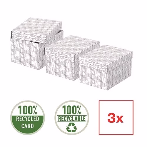 Esselte Home, set 3 ks, velikost S, bílá