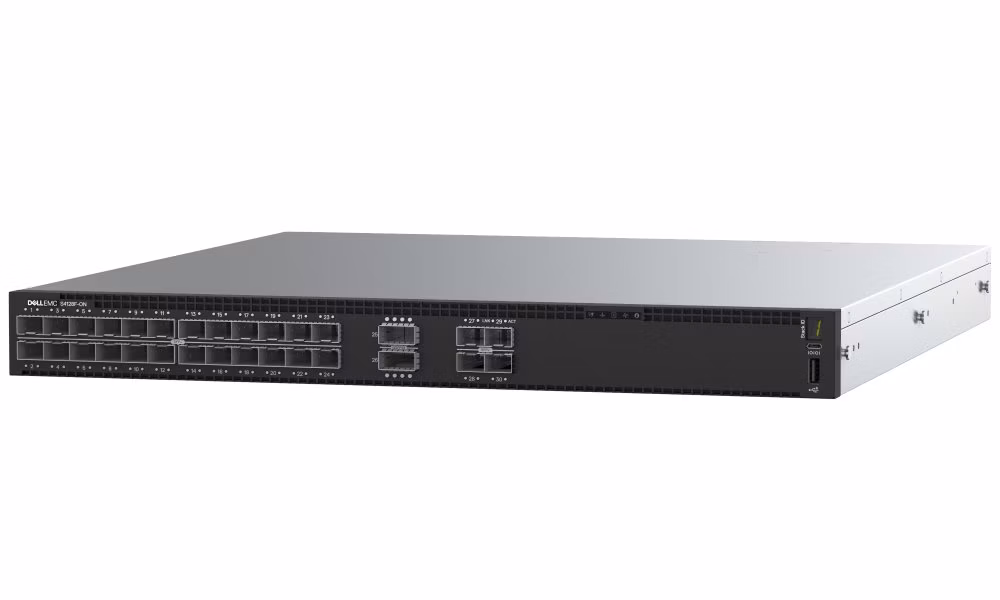 DELL Networking S4128F-ON switch/ 28x 10GbE SFP+/ 2 x QSFP28/ IO to PSU/ 2x zdroj/ reverse / management/ 1Y CAR
