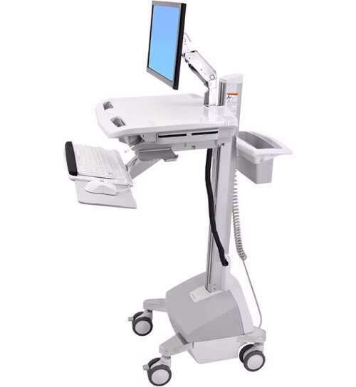 ERGOTRON StyleView® Cart with LCD Arm, Powered, pojízdný vozík s napájením, rameno pro LCD, kláv.