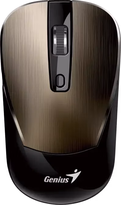 Genius NX-7125 Myš, bezdrátová, optická, 1200DPI, 4 tlačítka, Copilot, 2,4GHz, USB-A, 1× AA baterie, čokoládová
