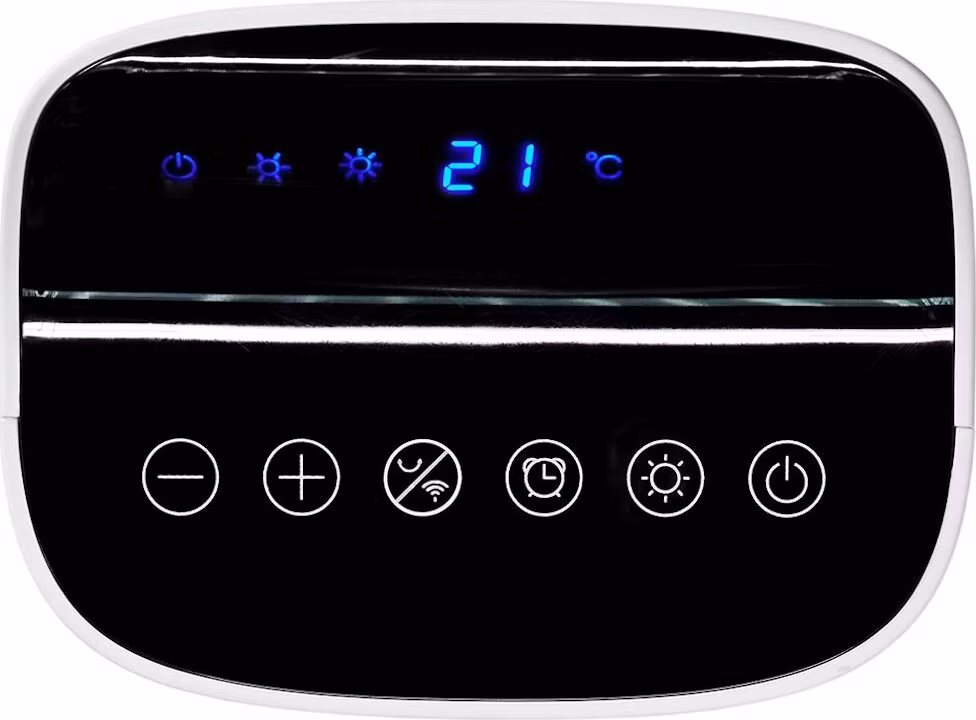 NEDIS Wi-Fi chytrý horkovzdušný ventilátor/ 2000 W/ 2 nastavení teploty/ rotace/ displej/ 10 - 49 °C/ bílý