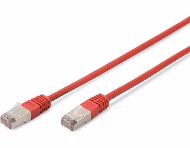 Digitus CAT 5e SF-UTP patch cable, Cu, PVC AWG 26/7, length 10 m, color red