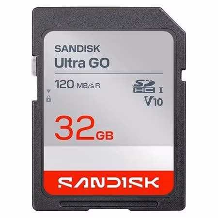 SanDisk Ultra GO SDHC UHS-I Card 32GB SD 120MB/s Read Full HD video