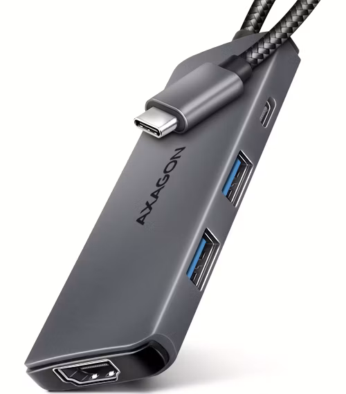 AXAGON multi USB-C 5v1 8k hub / HMC-5H8K / USB 3.2 Gen1 / 1x PD 100W / 1x HDMI / 1x USB-C / 2x USB-A / 15cm