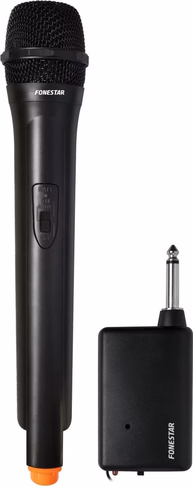 Fonestar Dynamický mikrofon, kardioida, 80 Hz–12 kHz, ON/OFF, plastové tělo, 3m kabel XLR–Jack 6,3 mm