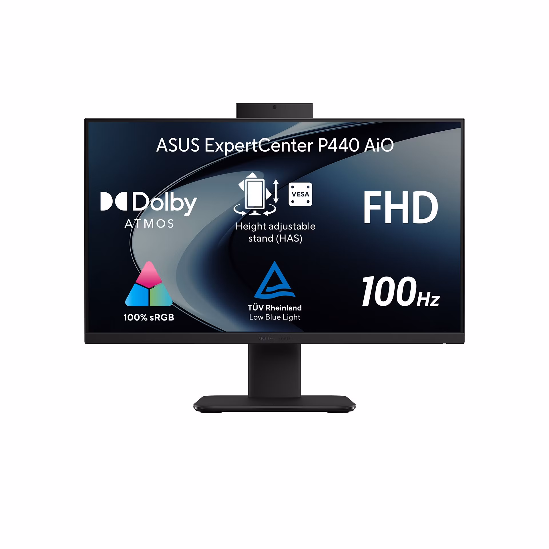 ASUS ExpertCenter P4 AiO / i5-13420H/ 8GB/ 512 GB SSD/ Intel UHD/ 23,8"FHD,matný/ W11P EDU/ kbd+myš/ černý