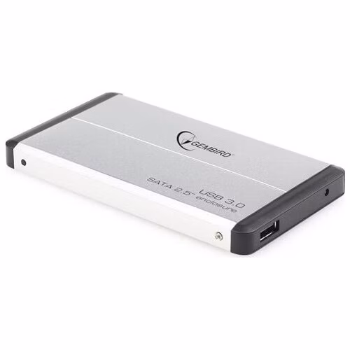 GEMBIRD Externí box pro 2.5" zařízení, USB 3.0, SATA, stříbrný