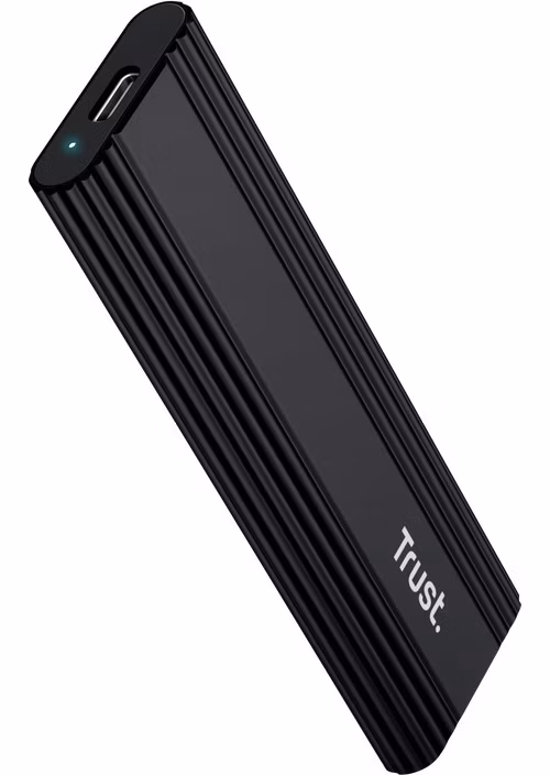 TRUST Externí box pro M.2 SSD, USB-C 3.2 Gen2, M.2 2280, černá