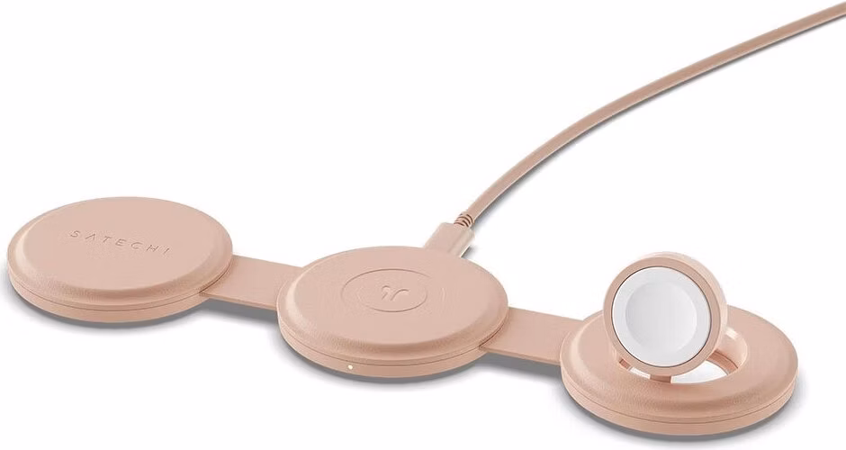 Satechi Qi2 OntheGo 3-in-1 Wireless Charger - Desert Rose