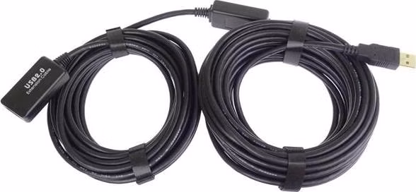 PremiumCord USB 2.0 repeater a prodlužovací kabel A/M-A/F 20m