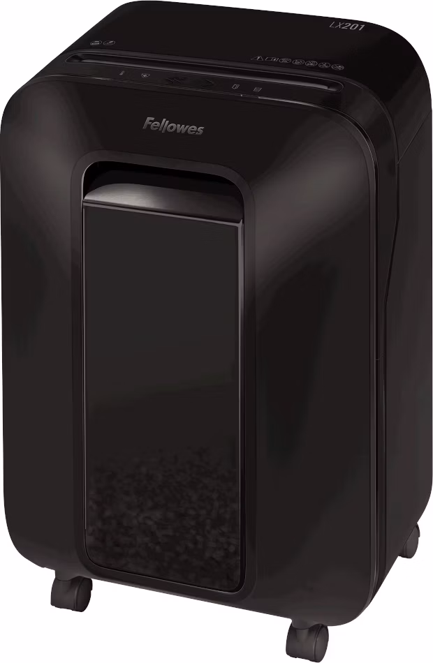 Fellowes Skartovač LX 201 černý 12 listů/22L/NBÚ3/křížový řez
