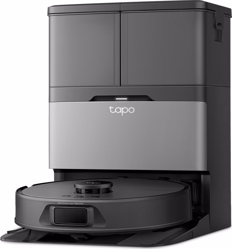TP-LINK Tapo RV50 Pro Omni Robotický vysavač a mop + chytrá nabíjecí stanice s automatickým vyprazdňováním, laser senzor