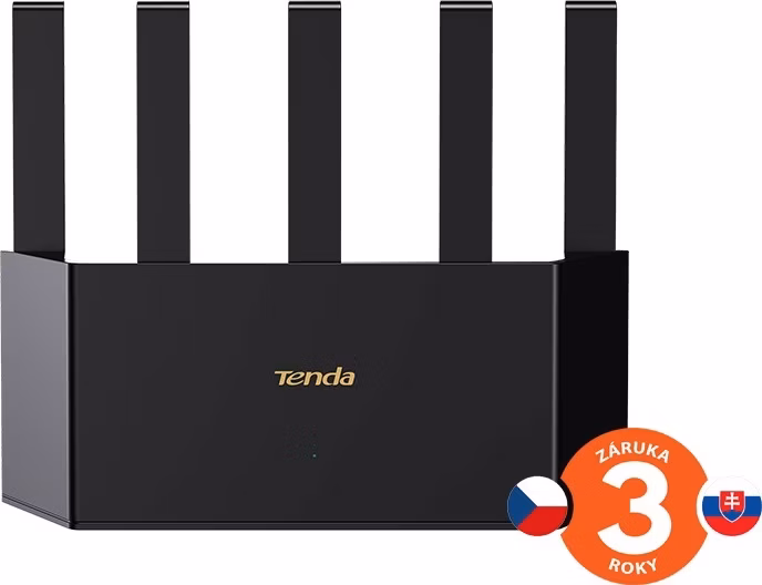 Tenda TX2L Pre AX1500 WiFi 6 Mesh Router, 1x GWAN, 3x GLAN, IPv6, 5x 6dBi anténa, WPA3, SK App
