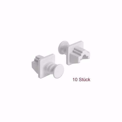 Delock Prachová záslepka pro RJ45 samice 10 kusu bílá