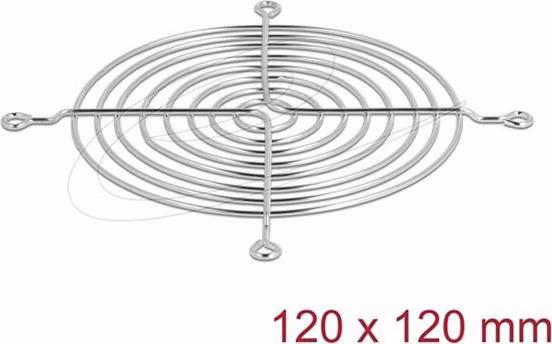 Delock Mřížka ventilátoru, 120 x 120 mm, stříbrná