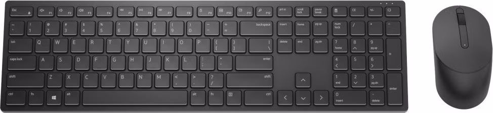 DELL Pro Wireless Keyboard and Mouse - KM5221W - US International  (QWERTY) - Black