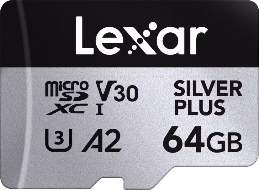 Lexar 64GB H-P Silver Plus microSDHC s adp C10 A2