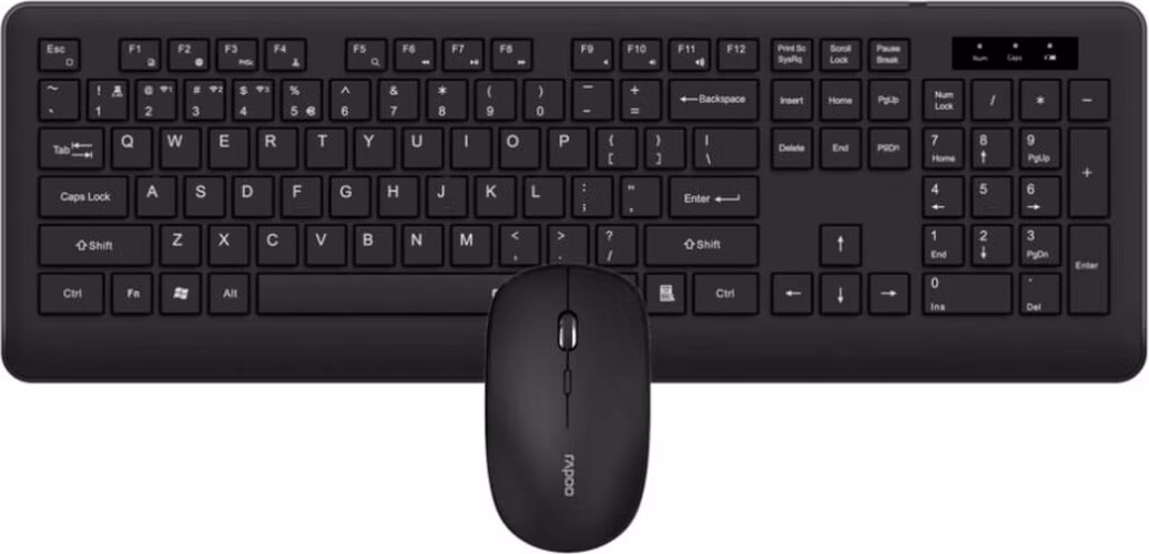 RAPOO Set klávesnice a myš 8310M, Multi-mode, Bezdrátový set, CZ/SK, Černá