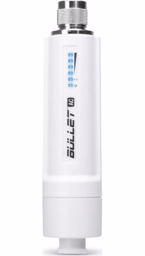 Ubiquiti Bullet AC - PtP/PtMP, 2.4GHz/5GHz, airMAX AC, N-type Male, 1x GbE, PoE 24V